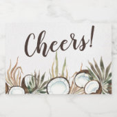 応援ラブトロピカルハワイアンきらめくワインラベル スパークリングワインラベル (シングルラベル)