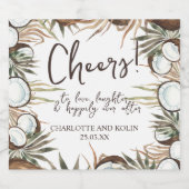 応援ラブトロピカルハワイアン スパークリングワインラベル (シングルラベル)