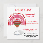 応援ラブバレンタインハートカクテルパーティー 招待状 (正面)