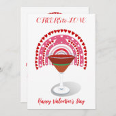 応援ラブバレンタインハートカクテルレインボー シーズンカード (正面/裏面)