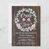 応援ラブワインテイスティングブライダルシャワー招待状 招待状 (正面)