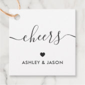 応援ラベル、結婚のワインまたはシャンパンラベル、クラフト フェイバータグ (正面)