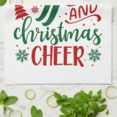 応援ランニングのオンコーヒー&クリスマス キッチンタオル (折り畳み)