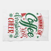 応援ランニングのオンコーヒー&クリスマス キッチンタオル (横)