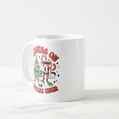 応援ランニングのオンコーヒー&クリスマス コーヒーマグカップ (正面左)