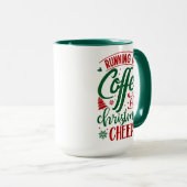応援ランニングのオンコーヒー&クリスマス マグカップ (正面右)