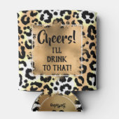 応援レオパードアニマルプリント誕生日 缶クーラー (裏面)