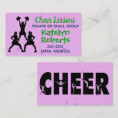 応援レッスンパープル 名刺 (正面/裏面)