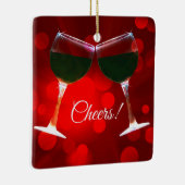 応援ワインクリスマスオーナメント セラミックオーナメント (右)