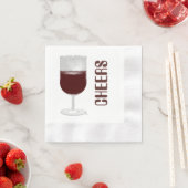 応援ワイングラス 縁ありカクテルナプキン (インサイチュ)