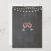 応援ワインテイスティングチョークバースデーパーティー招待状 招待状 (裏面)