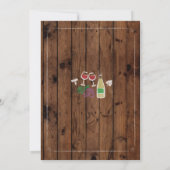 応援ワインテイスティング素朴誕生日招待状 招待状 (裏面)