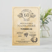 応援ワインテイスティン素朴グ誕生日パーティー招待状 招待状 (スタンド正面)