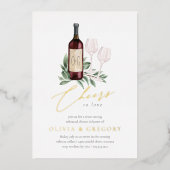 応援ワイン試飲リハーサルディナー 箔招待状 (正面)