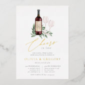 応援ワイン試飲リハーサルディナー 箔招待状 (正面)