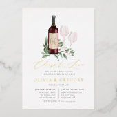 応援ワイン試飲リハーサルディナー 箔招待状 (正面)