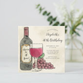応援ワイン誕生日パーティーの招待 招待状 (スタンド正面)