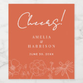 応援ヴェロナサンセットオエレガントレンジフローラズ ワインラベル (シングルラベル)