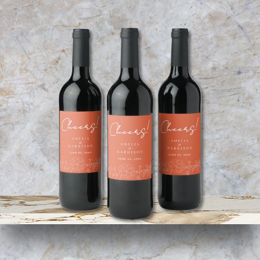 応援ヴェロナサンセットオエレガントレンジフローラズ ワインラベル