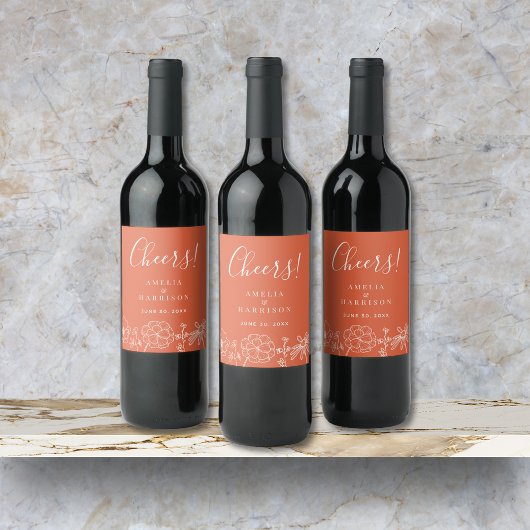 応援ヴェロナサンセットオエレガントレンジフローラズ ワインラベル