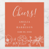 応援ヴェロナサンセットオエレガントレンジフローラズ ワインラベル (シングルラベル)