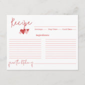 応援ーラブバレンタインブライダルシャワーレシピカード アドバイスカード (正面)