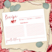応援ーラブバレンタインブライダルシャワーレシピカード アドバイスカード