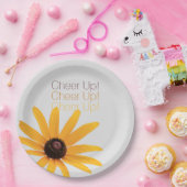 「応援上」感動的黄色い花カスタマイズ、 ペーパープレート (パーティー)