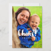 応援元旦の家族の写真カード シーズンカード (正面)