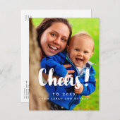 応援元旦の家族の写真 ポストカード (正面/裏面)