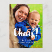 応援元旦の家族の写真 ポストカード (正面)