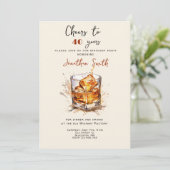 応援先ウイスキーお祝い誕生日パーティー 招待状 (スタンド正面)