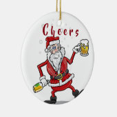 **応援入りサンタ**クリスマスオーナメント セラミックオーナメント (右)
