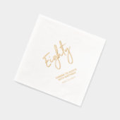 応援八十 | 大人モダン80歳の誕生日パーティー 箔ナプキン (左)