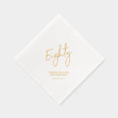 応援八十 | 大人モダン80歳の誕生日パーティー 箔ナプキン (右)