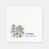 応援冬のベビーは外の寒さ スタンダードカクテルナプキン (正面)