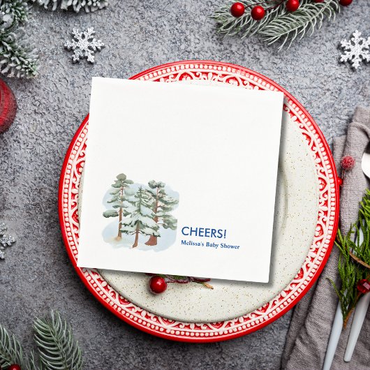 応援冬のベビーは外の寒さ スタンダードカクテルナプキン