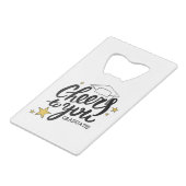 応援卒業グラフィック最高のス卒業パーティー クレジットカード栓抜き (正面アングル)