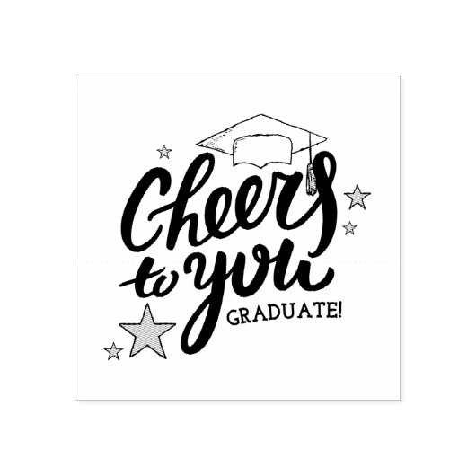 応援卒業グラフィック最高のス卒業パーティー ラバースタンプ (インプリント)