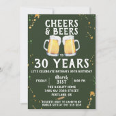 応援及びビール誕生日のパーティの招待状 招待状 (正面)