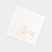 応援名前をカスタムするイベント日シンプルモダン 箔ナプキン (左)