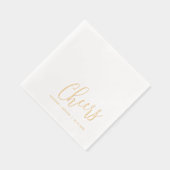 応援名前をカスタムするイベント日シンプルモダン 箔ナプキン (右)