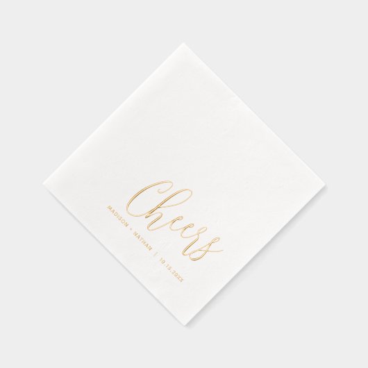 応援名前をカスタムするイベント日シンプルモダン 箔ナプキン (右)