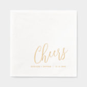 応援名前をカスタムするイベント日シンプルモダン 箔ナプキン (正面)