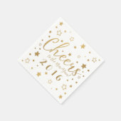 応援大晦日パーティーナプキンス/ホワイト スタンダードカクテルナプキン (角)