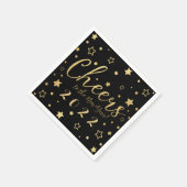 応援大晦日パーティーナプキンズ/ブラック スタンダードカクテルナプキン (角)