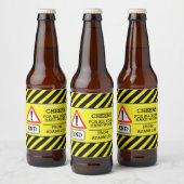 応援建築作業者の終了署名ビアラベル ビールラベル (ボトル)