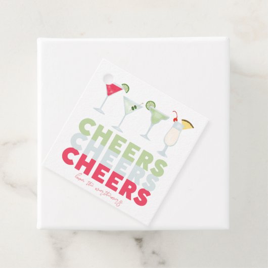 応援応援応援カクテルプレゼントメッセージカード フェイバータグ (インサイチュ)