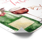 応援愛する赤面ピンクブライダルシャワーギフトテーブル ポスター (角)