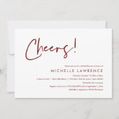 応援愛モダンカジュアルブライダルシャワー 招待状 (正面)